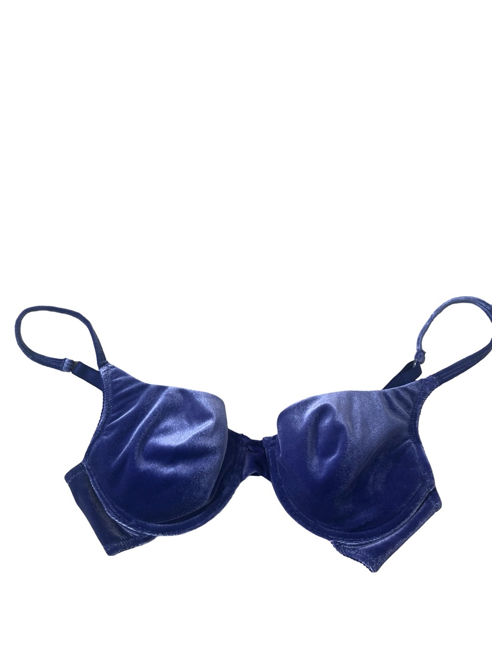 Victoria’s Secret 34B Satin Underwire Demi Bra Indigo Purple  Y2K - Picture 2 of 11
